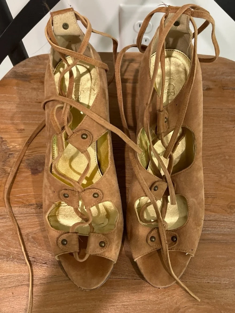 J. Crew suede wedge